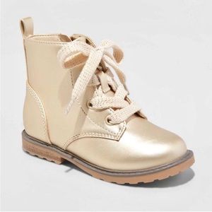 Cat & Jack Shoes | Toddler Girls | Metallic Lace Up Boots